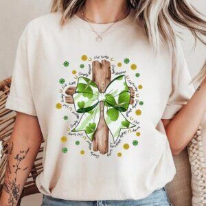 St. Patrick's Day Shirt, God Christian Shirt, Christian Cross Tee